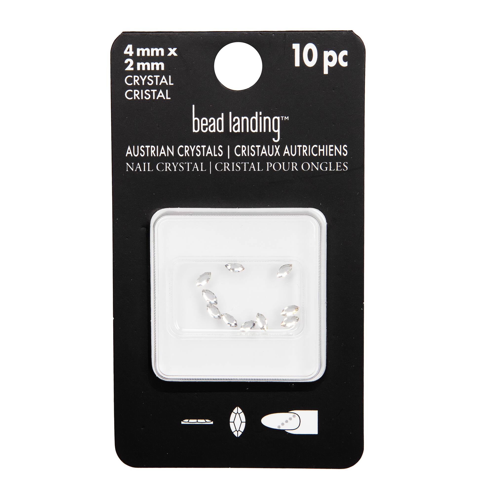 4mm Crystal Navette Glue-On Austrian Crystals by Bead Landing™, 10ct.